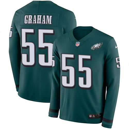 Nike Eagles #55 Brandon Graham Midnight Green Team Color Men Stitched NFL Limited Therma Long Sleeve