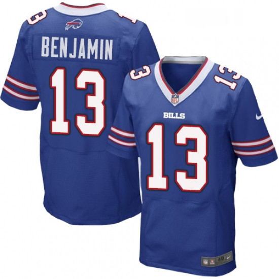 Mens Nike Buffalo Bills 13 Kelvin Benjamin Elite Royal Blue Team Color NFL Jersey