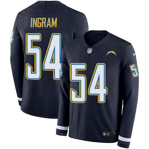 Nike Chargers #54 Melvin Ingram Navy Blue Team Color Men Stitched NFL Limited Therma Long Sleeve Jer