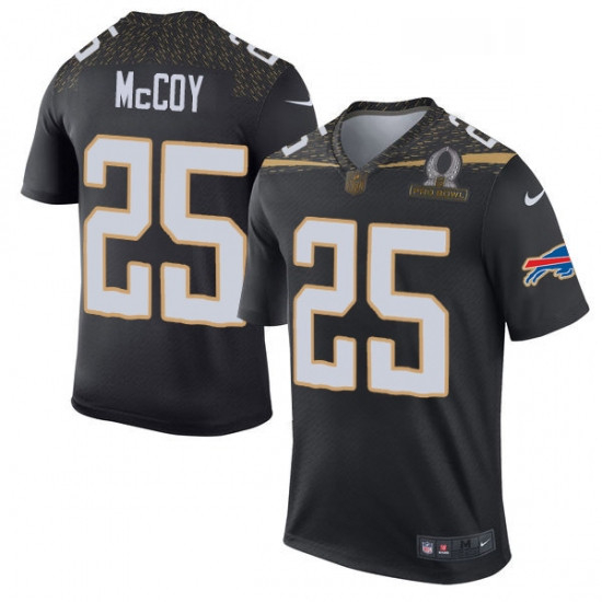 Mens Nike Buffalo Bills 25 LeSean McCoy Elite Black Team Irvin 2016 Pro Bowl NFL Jersey