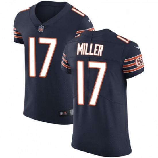 Mens Nike Chicago Bears 17 Anthony Miller Navy Blue Team Color Vapor Untouchable Elite Player NFL Je