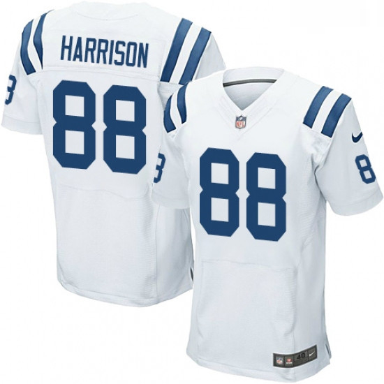 Men Nike Indianapolis Colts 88 Marvin Harrison Elite White NFL Jersey