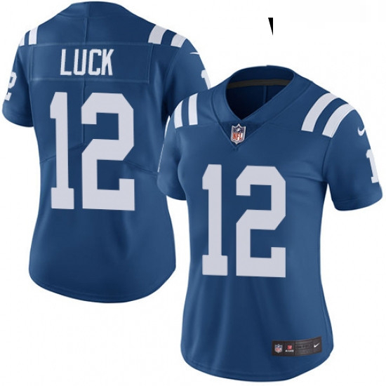 Womens Nike Indianapolis Colts 12 Andrew Luck Royal Blue Team Color Vapor Untouchable Limited Player