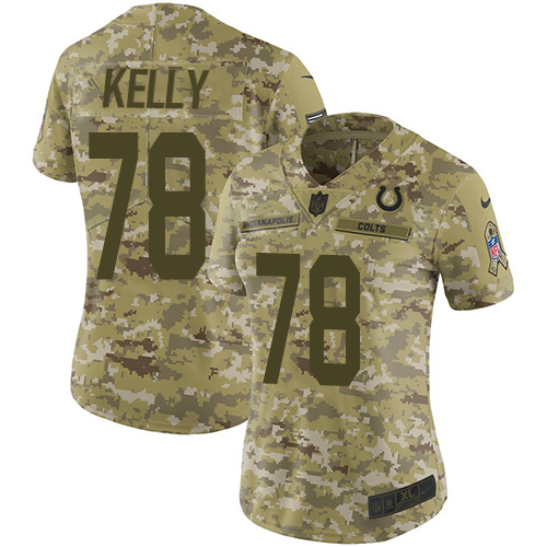 Nike Colts #78 Ryan Kelly Camo Women Stitched NFL Limited 2018 Salute to Service Jersey