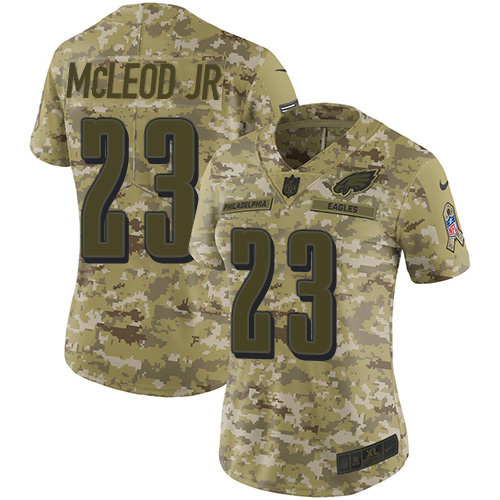 Nike Eagles #23 Rodney McLeod Jr Camo Women Stitched NFL Limited 2018 Salute to Service Jersey