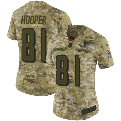 Nike Falcons #81 Austin Hooper Camo Women Stitched NFL Limited 2