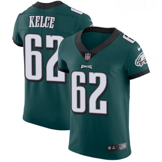 Mens Nike Philadelphia Eagles 62 Jason Kelce Midnight Green Team Color Vapor Untouchable Elite Playe