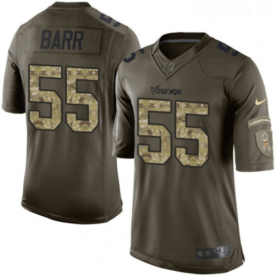 Mens Nike Minnesota Vikings 55 Anthony Barr Limited Green Salute