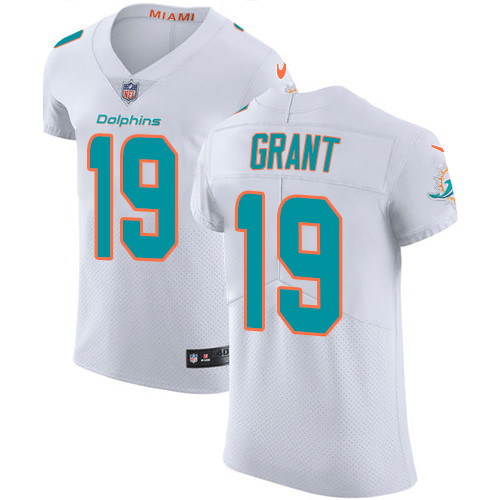 Nike Dolphins #19 Jakeem Grant White Men Stitched NFL Vapor Unto