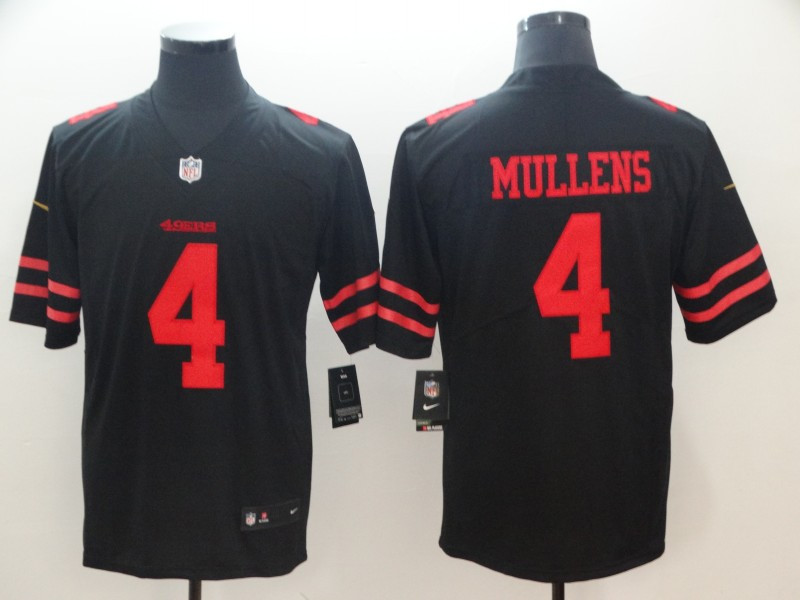 Nike 49ers 4 Nick Mullens Black Vapor Untouchable Limited Jersey