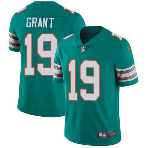 Nike Dolphins #19 Jakeem Grant Aqua Green Alternate Men Stitched NFL Vapor Untouchable Limited Jerse