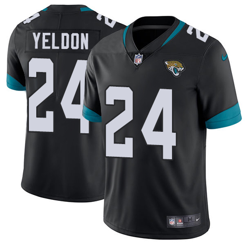 Nike Jaguars #24 T J  Yeldon Black Team Color Men Stitched NFL V