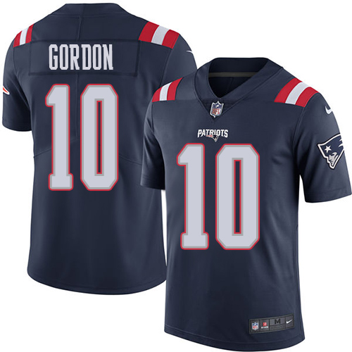 Nike Patriots #10 Josh Gordon Navy Blue Men Stitched NFL Limited Rush Jersey