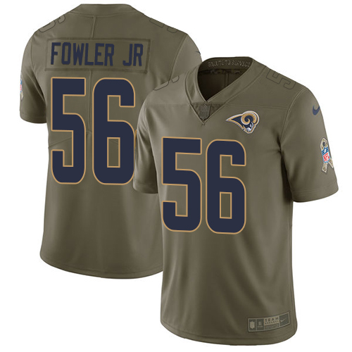 Nike Rams #56 Dante Fowler Jr Olive Men Stitched NFL Limited 2017 Salute To Service Jersey