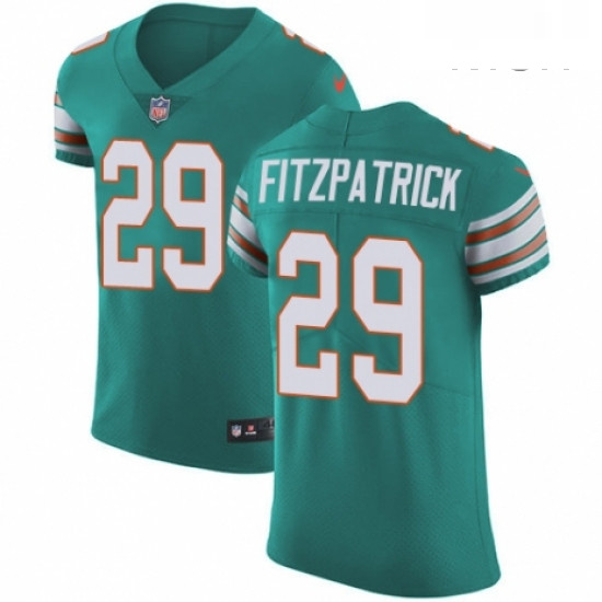 Mens Nike Miami Dolphins 29 Minkah Fitzpatrick Aqua Green Alternate Vapor Untouchable Elite Player N