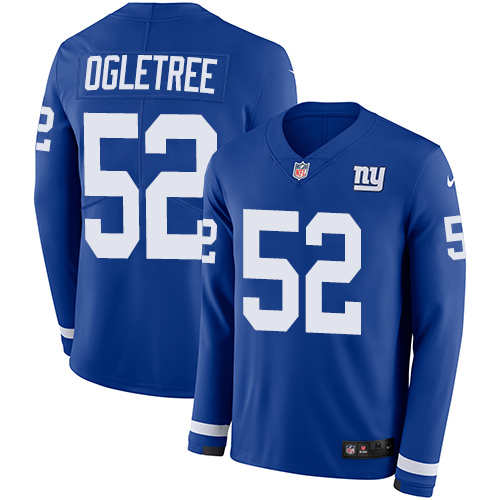 Nike Giants #52 Alec Ogletree Royal Blue Team Color Men Stitched NFL Limited Therma Long Sleeve Jers