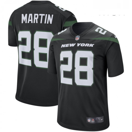 Mens New York Jets 28 Curtis Martin Nike Retired Player Game Jersey Black