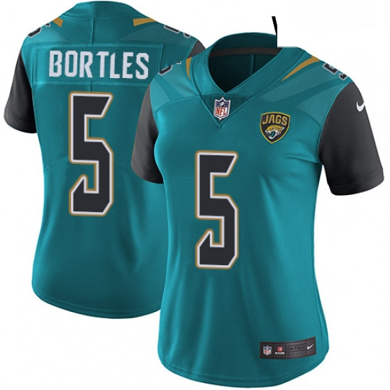 Womens Nike Jacksonville Jaguars 5 Blake Bortles Teal Green Team Color Vapor Untouchable Limited Pla