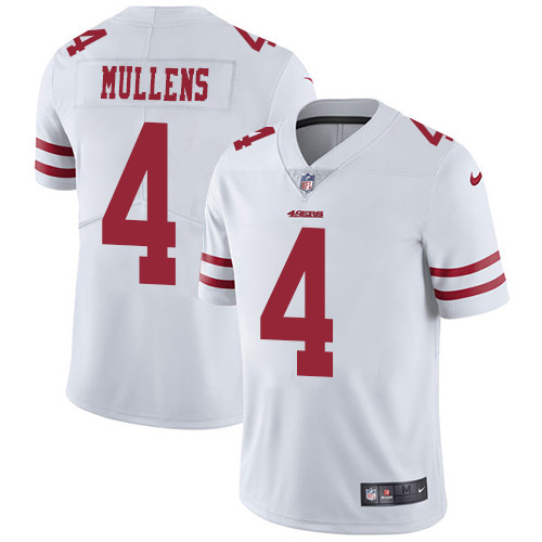 Nike 49ers #4 Nick Mullens White Youth Stitched NFL Vapor Untouchable Limited Jersey