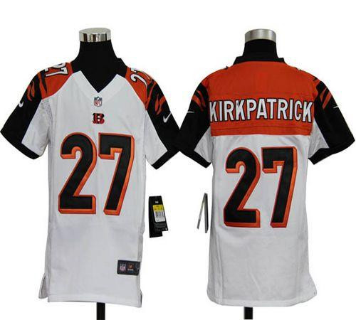 Nike Bengals #27 Dre Kirkpatrick White Youth Stitched NFL Elite Jersey