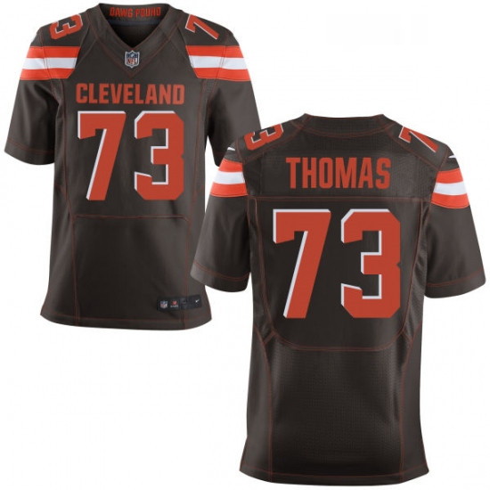 Mens Nike Cleveland Browns 73 Joe Thomas Elite Brown Team Color NFL Jersey