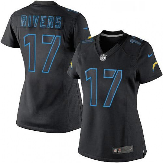 Womens Nike Los Angeles Chargers 17 Philip Rivers Limited Black Impact NFL Jersey