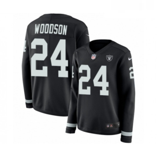 Womens Nike Oakland Raiders 24 Charles Woodson Limited Black The