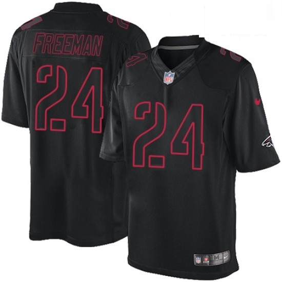 Men Nike Atlanta Falcons 24 Devonta Freeman Limited Black Impact NFL Jersey