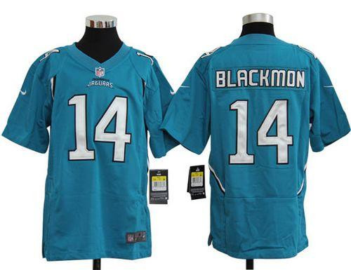 Nike Jaguars #14 Justin Blackmon Teal Green Team Color Youth Stitched NFL Elite Jersey