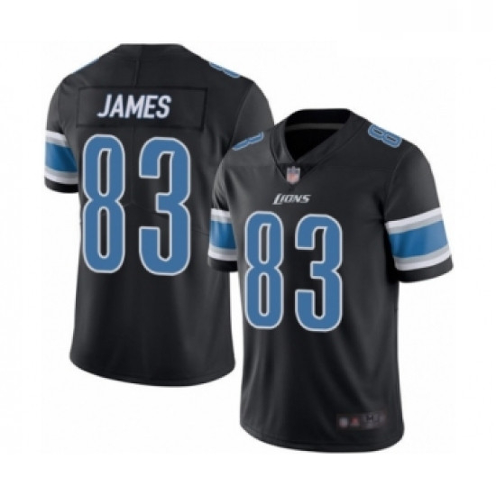 Youth Detroit Lions 83 Jesse James Limited Black Rush Vapor Untouchable Football Jersey