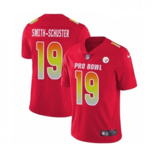 Mens Nike Pittsburgh Steelers 19 JuJu Smith Schuster Limited Red AFC 2019 Pro Bowl NFL Jersey