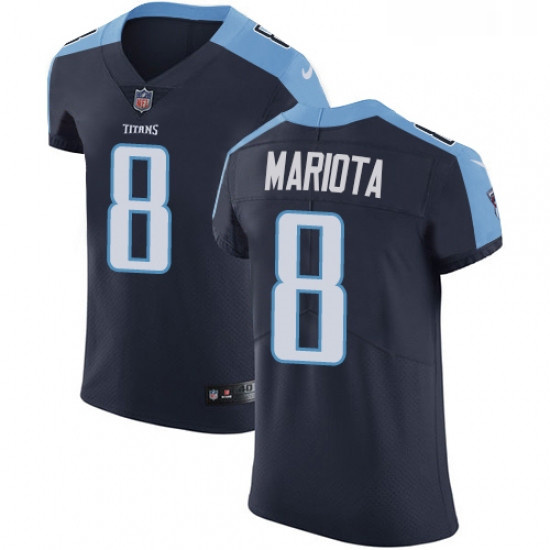 Mens Nike Tennessee Titans 8 Marcus Mariota Navy Blue Alternate Vapor Untouchable Elite Player NFL J