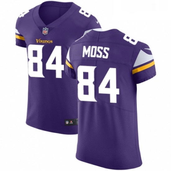 Mens Nike Minnesota Vikings 84 Randy Moss Purple Team Color Vapor Untouchable Elite Player NFL Jerse