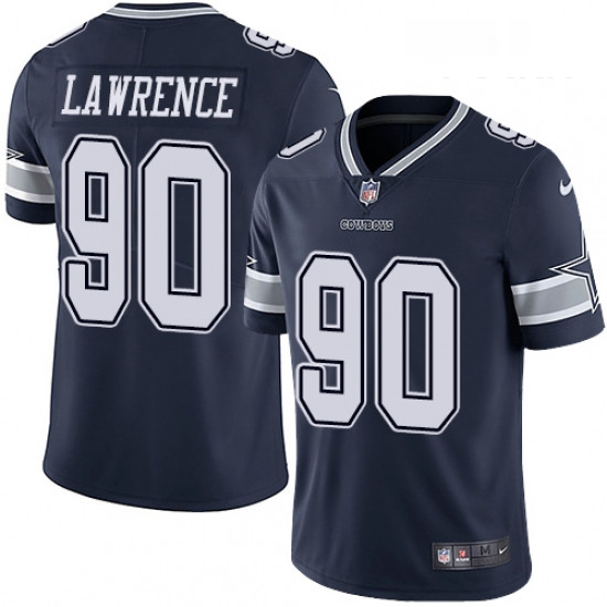 Youth Nike Dallas Cowboys 90 Demarcus Lawrence Navy Blue Team Color Vapor Untouchable Limited Player