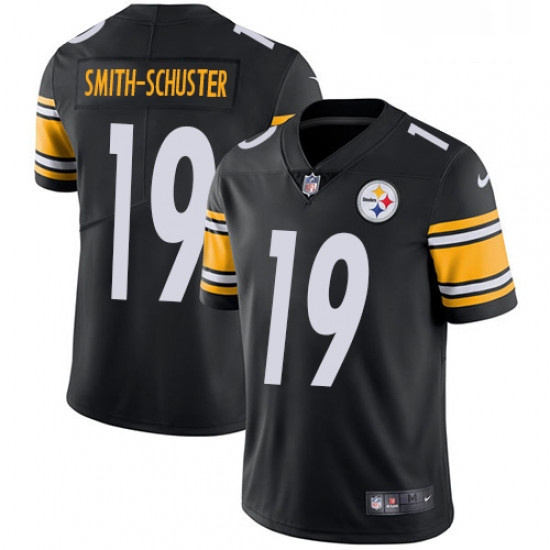 Mens Nike Pittsburgh Steelers 19 JuJu Smith Schuster Black Team Color Vapor Untouchable Limited Play