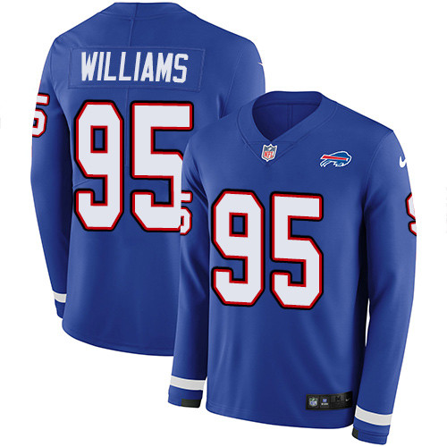 Nike Bills 95 Kyle Williams Royal Blue Team Color Men s Stitched NFL Limited Therma Long Sleeve Jers