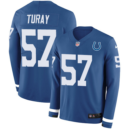 Nike Colts 57 Kemoko Turay Royal Blue Team Color Men s Stitched NFL Limited Therma Long Sleeve Jerse