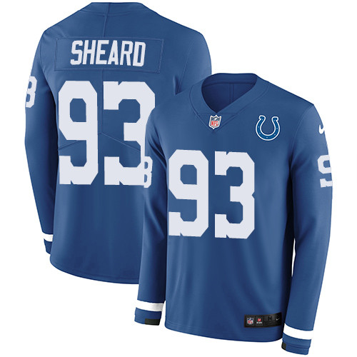 Nike Colts 93 Jabaal Sheard Royal Blue Team Color Men s Stitched NFL Limited Therma Long Sleeve Jers