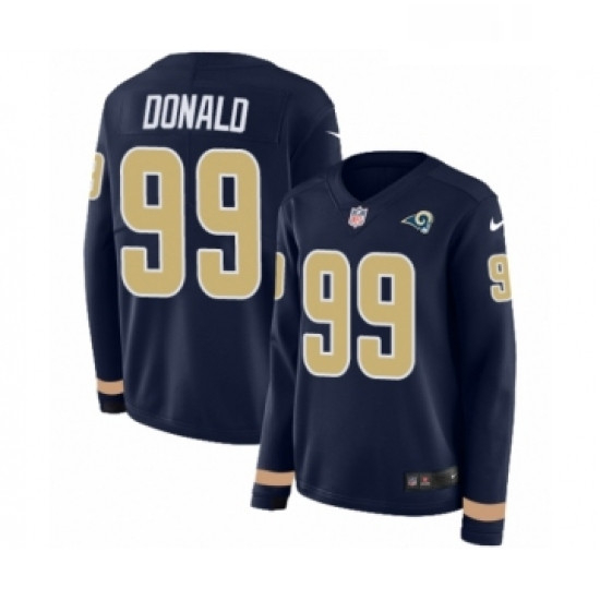 Womens Nike Los Angeles Rams 99 Aaron Donald Limited Navy Blue T