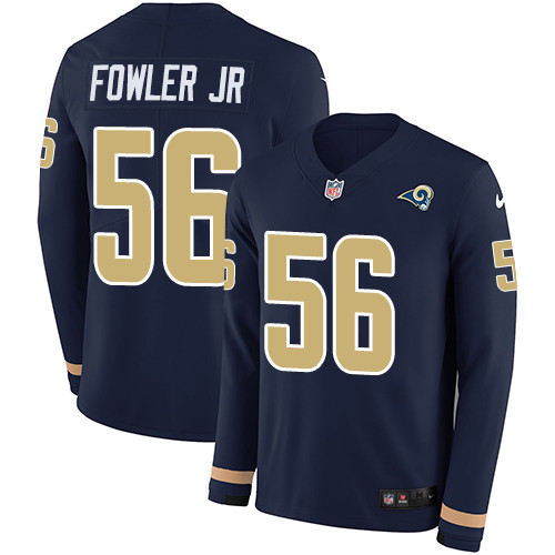 Nike Rams 56 Dante Fowler Jr Navy Blue Team Color Men s Stitched NFL Limited Therma Long Sleeve Jers