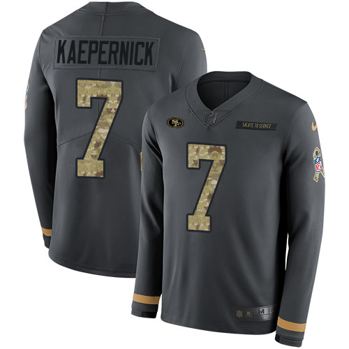 Nike 49ers #7 Colin Kaepernick Anthracite Salute to Service Yout