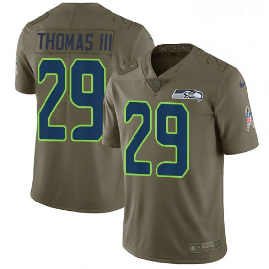 Mens Nike Seattle Seahawks 29 Earl Thomas III Limited Olive 2017