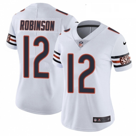 Womens Nike Chicago Bears 12 Allen Robinson White Vapor Untoucha