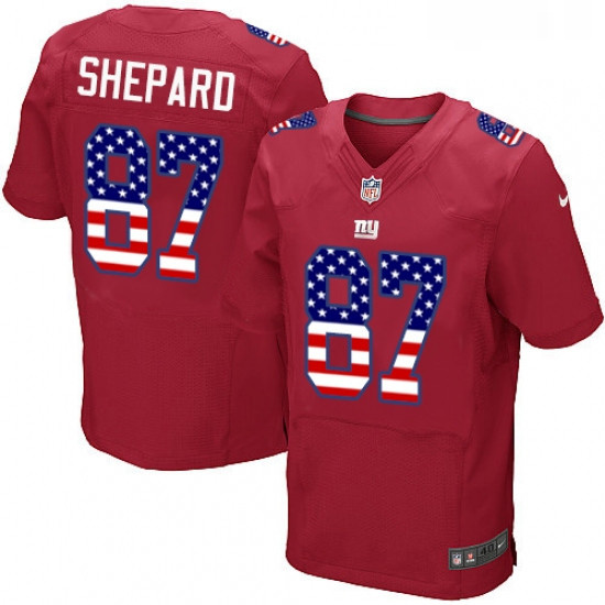 Mens Nike New York Giants 87 Sterling Shepard Elite Red Alternat
