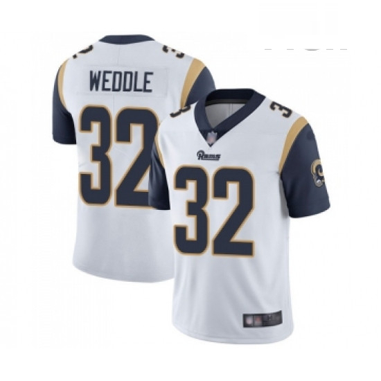 Men Los Angeles Rams 32 Eric Weddle White Vapor Untouchable Limited Player Football Jersey