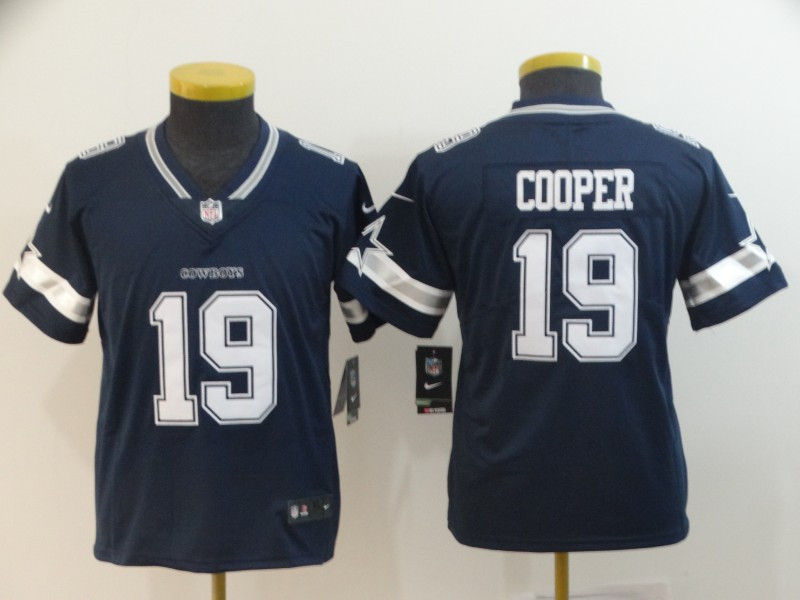 Youth Nike Cowboys 19 Amari Cooper Navy Youth Vapor Untouchable Limited Jersey