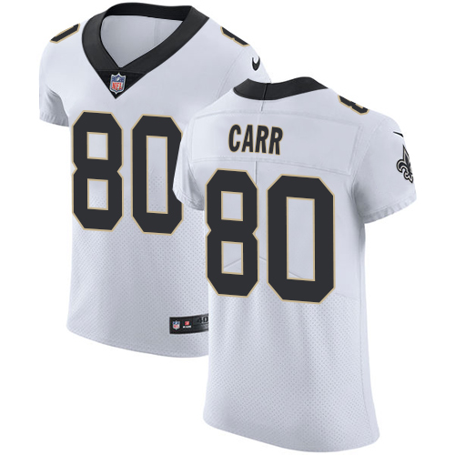 Elite Nike White Mens Austin Carr Road Jersey NFL 80 New Orleans Saints Vapor Untouchable