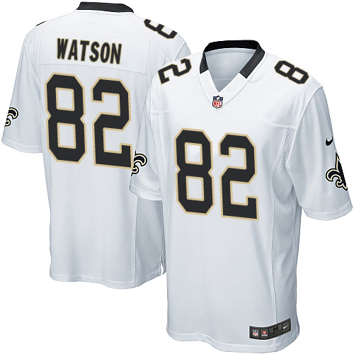 Game Nike White Mens Benjamin Watson Road Jersey NFL 82 New Orleans Saints