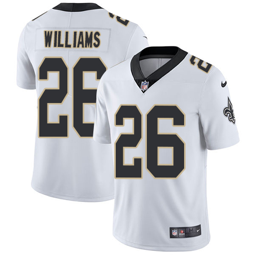 Mens Nike New Orleans Saints 26 P. J. Williams White Vapor Untou