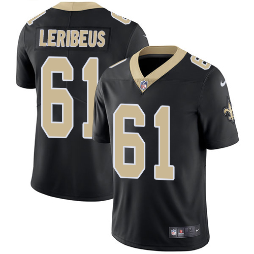 Limited Nike Black Mens Josh LeRibeus Home Jersey NFL 61 New Orl